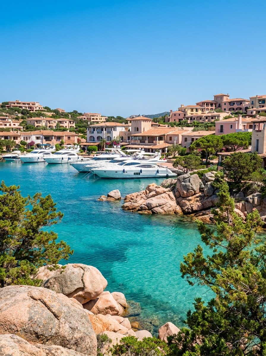 Spiaggia e mare turchese vicino a Porto Rotondo